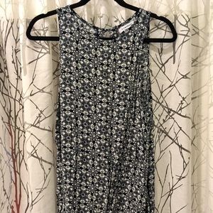 Navy mosaic print dress